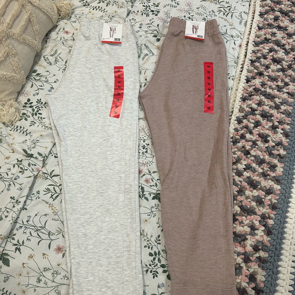 Danskin 2 Gray and Brown Jogger Pants Set Medium, Comfy
